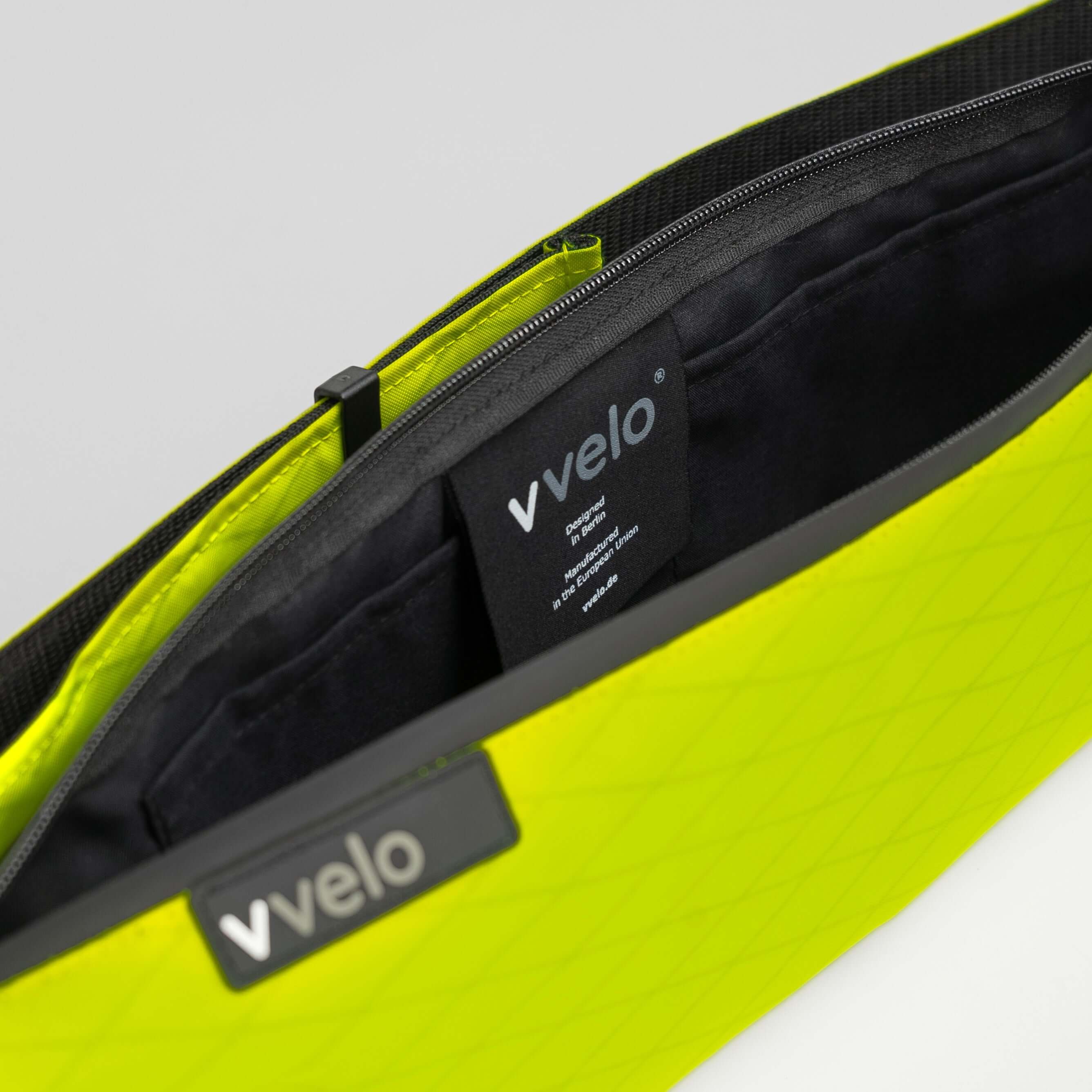 Crossbag neon-gelb – vvelo | Innenansicht