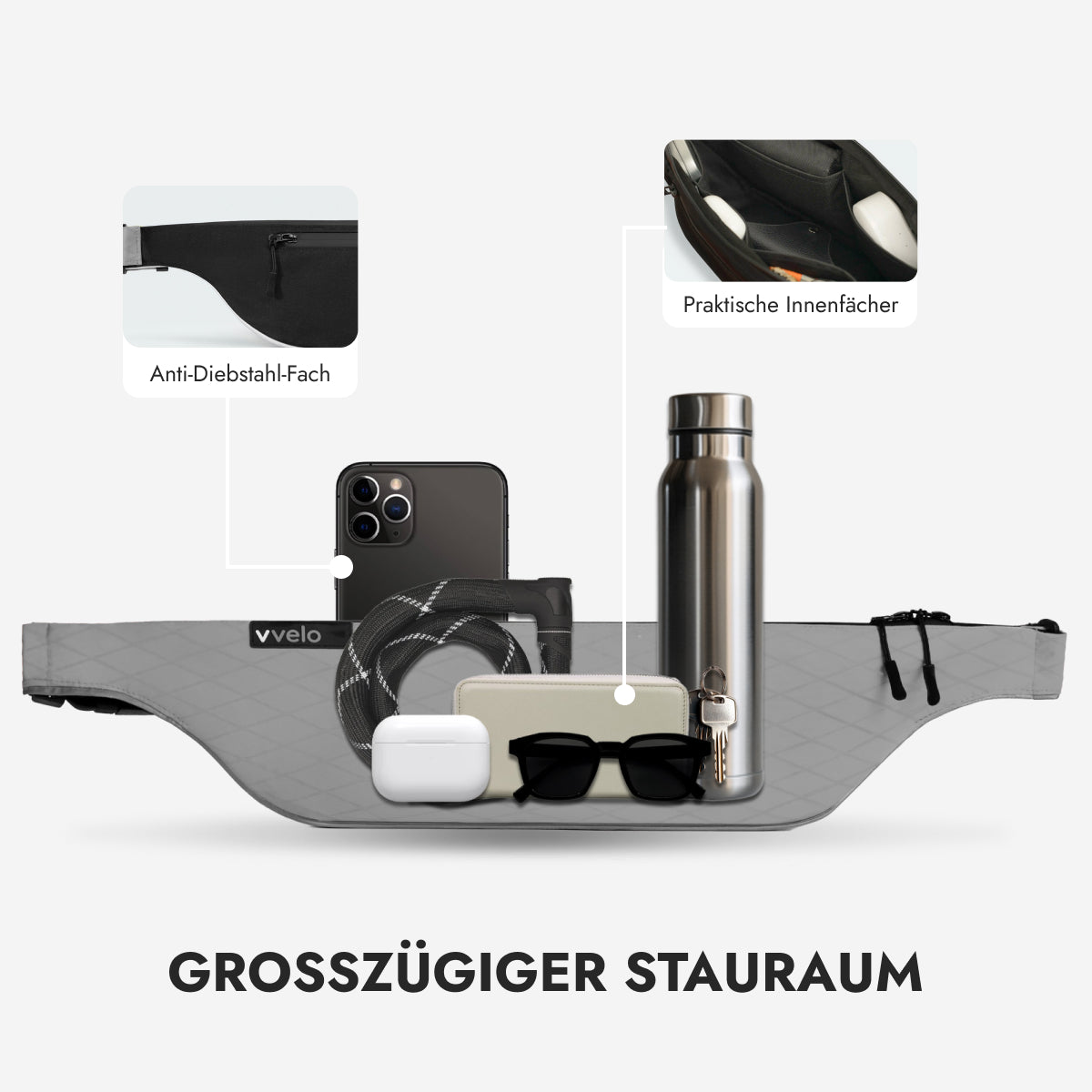 Crossbag groß – Grau