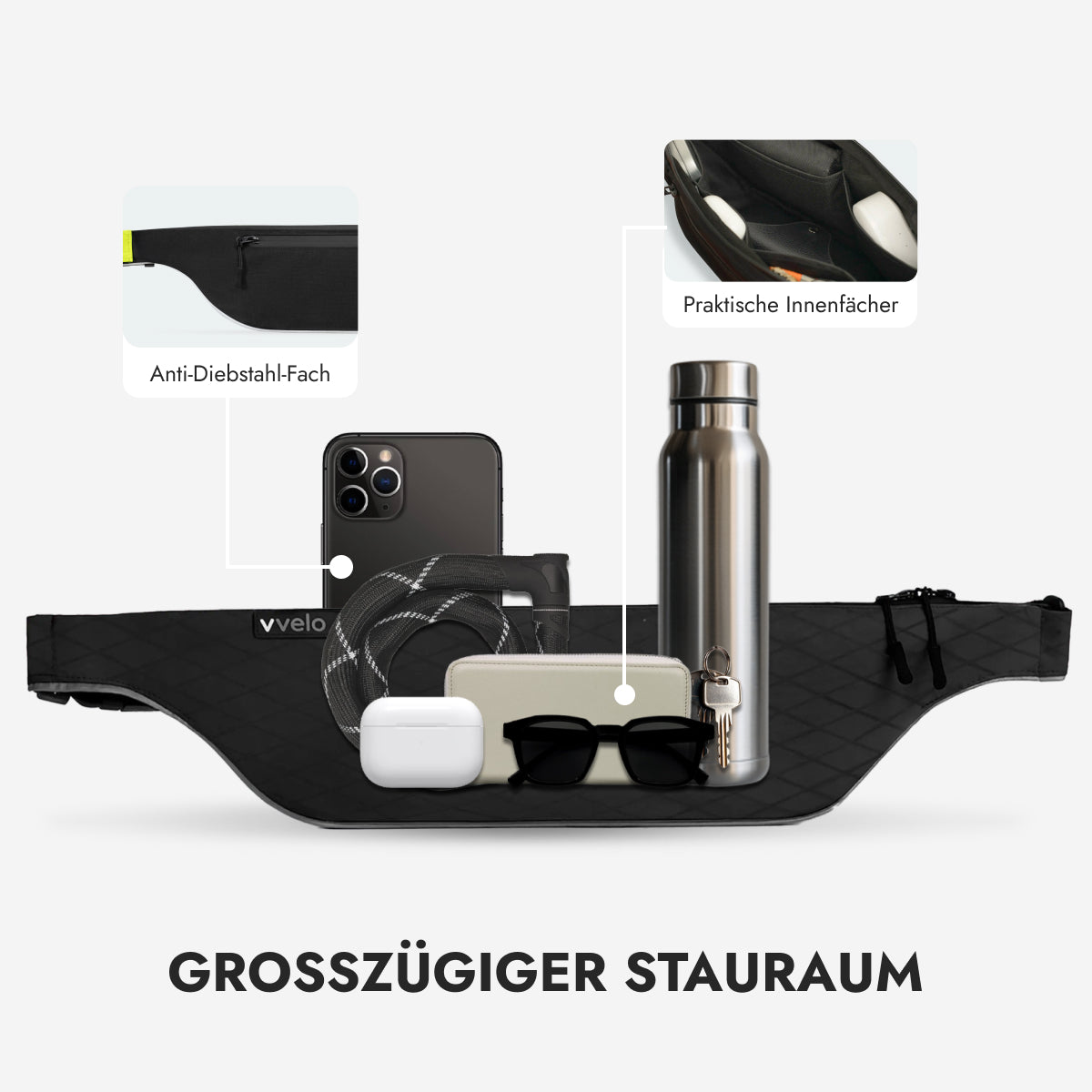 Crossbag groß – Schwarz