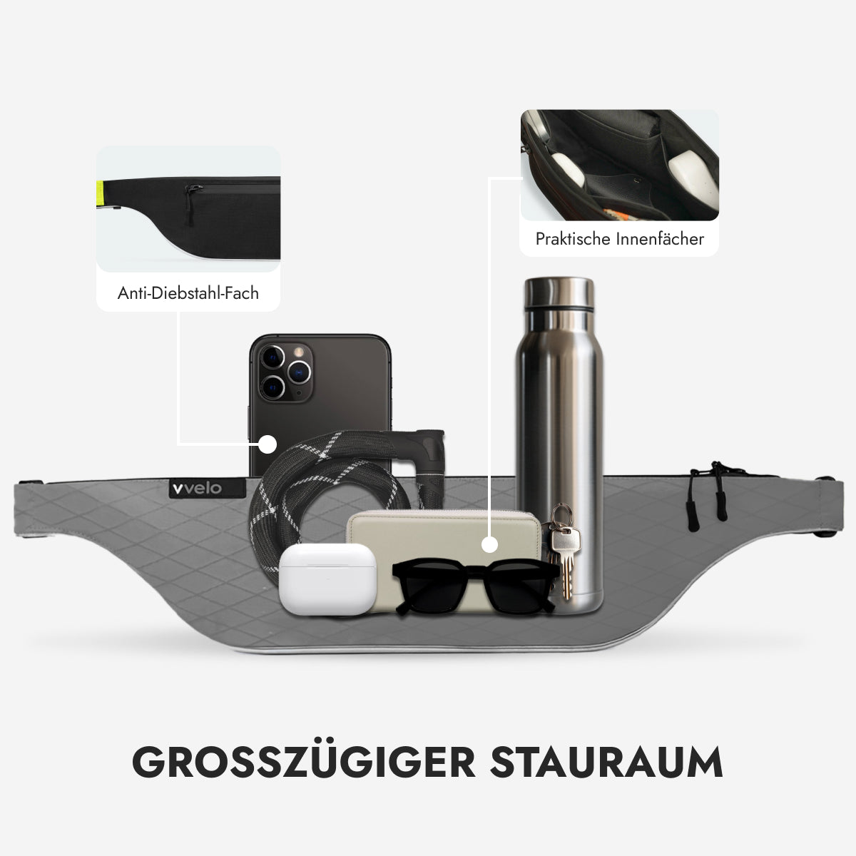 Crossbag groß – Grau