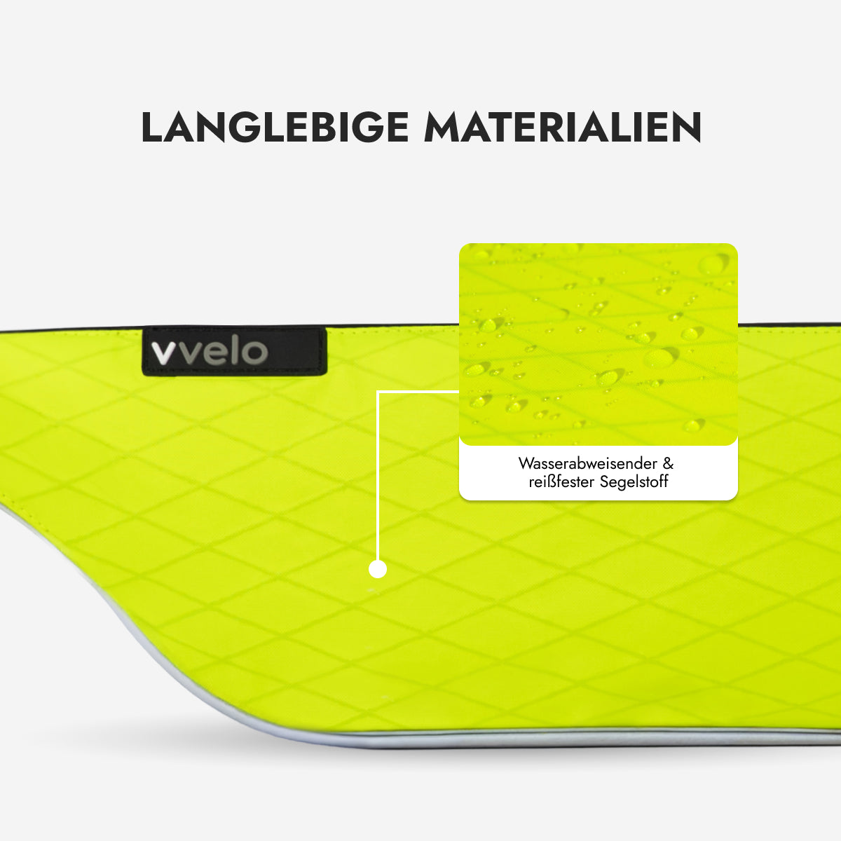 Wasserabweisendes Textil der vvelo Crossbag (Groß, Gelb)