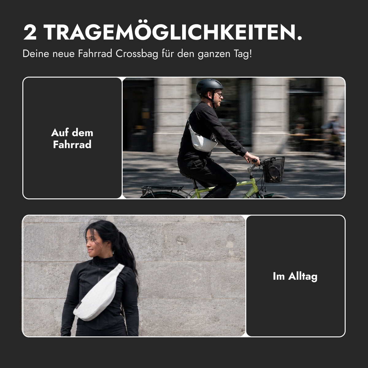 Crossbag medium – Weiß
