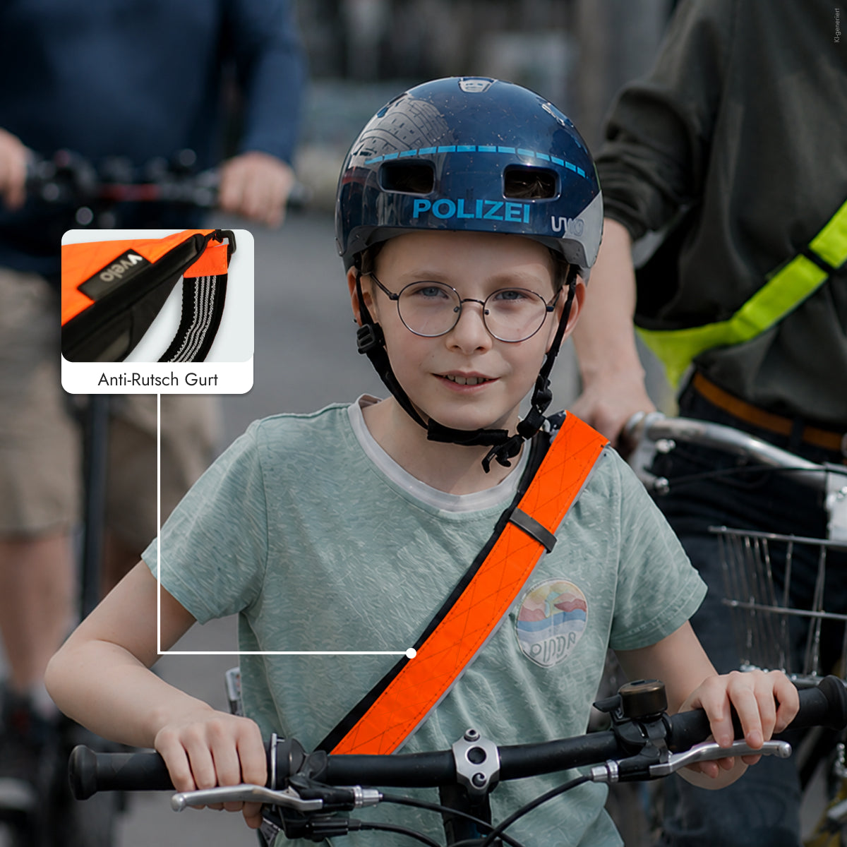 Kind trägt vvelo Crossbag (Small, Orange)
