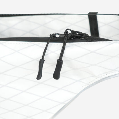 Wasserfester Reißverschluss der vvelo Crossbag (Small, Weiß)