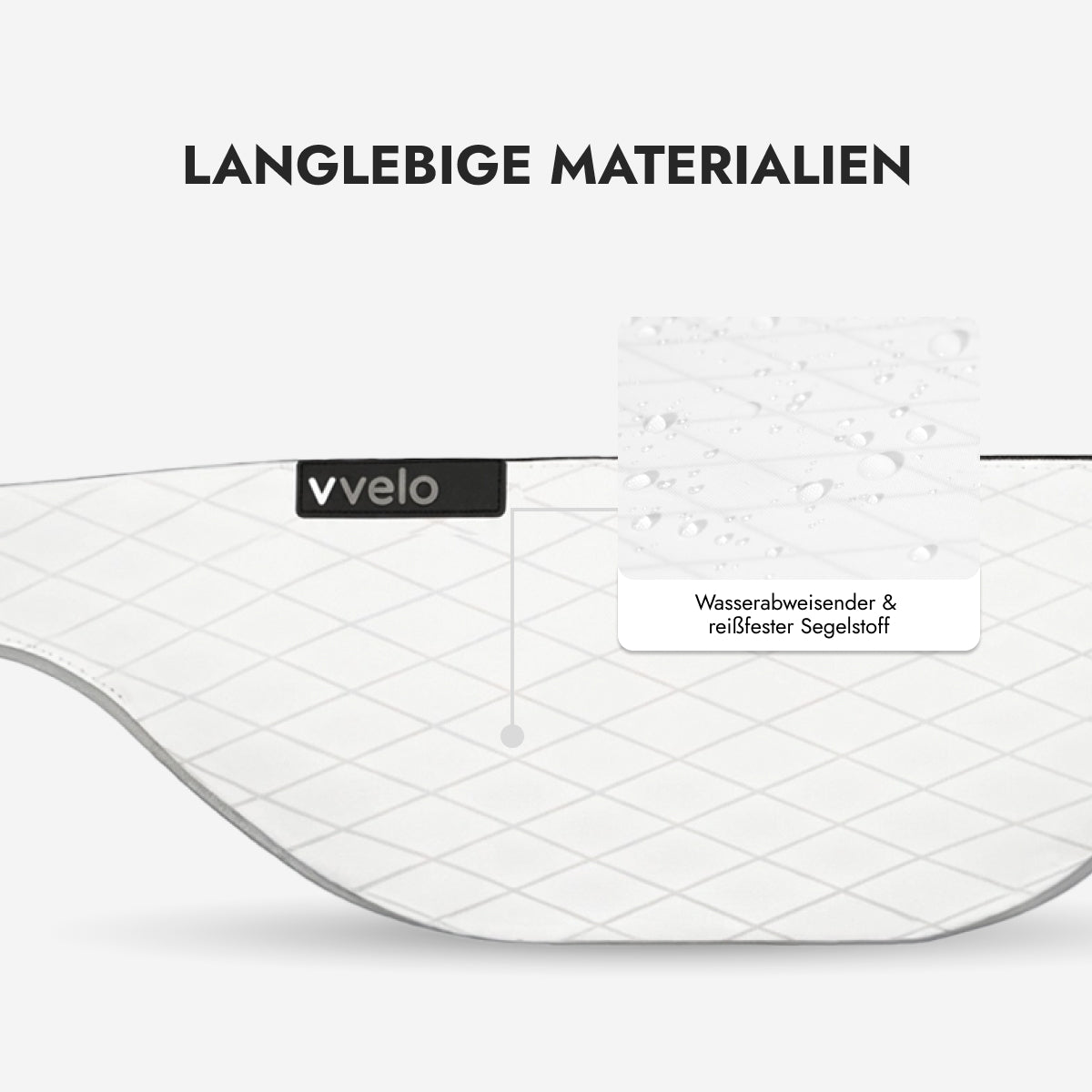 Wasserabweisendes Textil der vvelo Crossbag (Small, Weiß)
