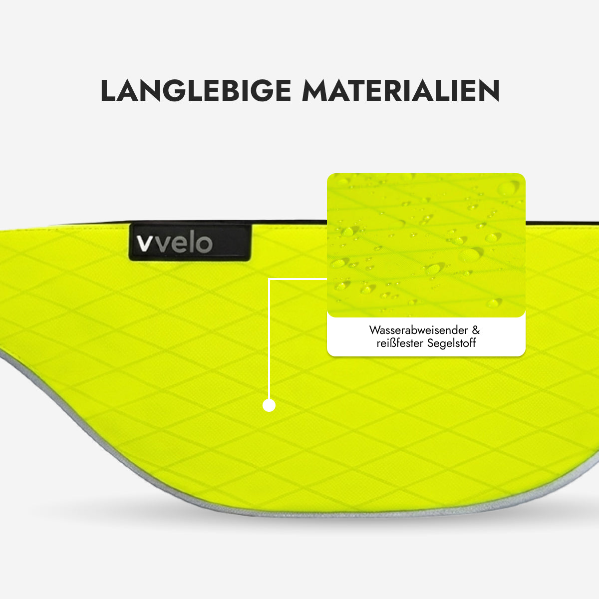 Wasserabweisendes Textil der vvelo Crossbag (Small, Gelb)