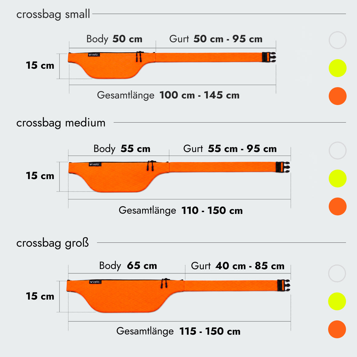Größenvergleich - Orange